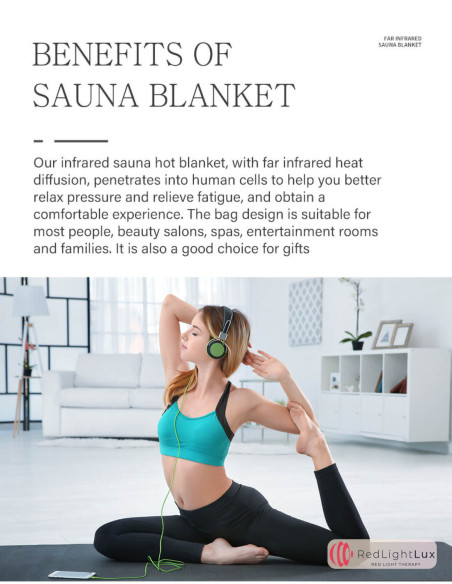 Couverture de sauna infrarouge | Brûler des calories, soulager les muscles, améliorer le sommeil | Livraison gratuite