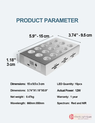 Appareil de luminothérapie rouge Portable pour un meilleur bien-être
