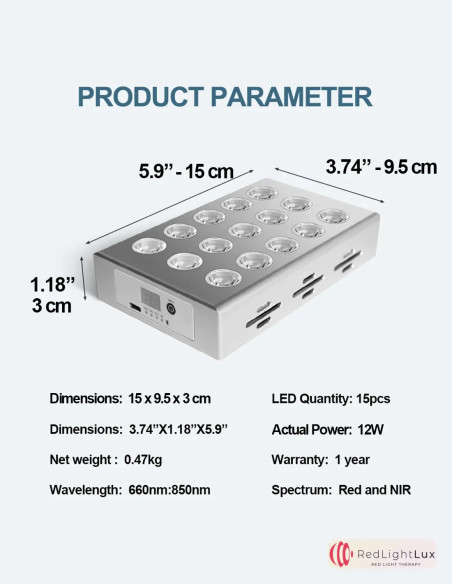 Appareil de luminothérapie rouge Portable pour un meilleur bien-être