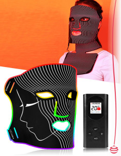 Masque pour le visage à la lumière rouge - Réduit les rides, rajeunit la peau