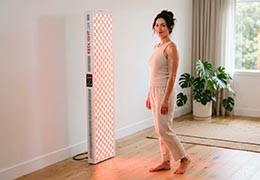 Lichttherapie mit rotem Licht für trockene Haut